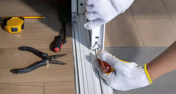 Backyard Sliding Door Track Repair in Bay Point, CA
